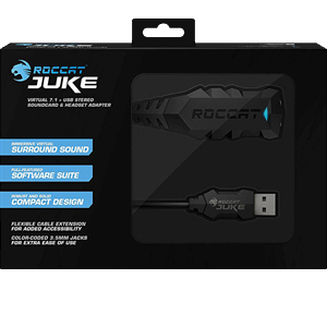 ROCCAT™ Juke Virtual 7.1 + USB Stereo Soundcard & Headset Adapter