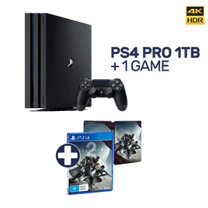 PlayStation 4 Pro 1TB Black Console + 1 Game