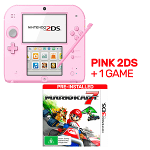Nintendo 2DS Pink + Mario Kart 7