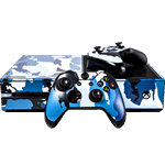 Xbox One Console Decals - Blue Camouflage