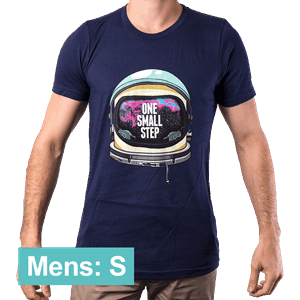 One Small Step Men's T-Shirt - Blue - Size: S