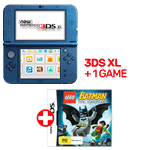 New Nintendo 3DS XL Console Blue + 1 Game