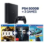 New-Look PlayStation 4 500GB Black Console + 3 Games