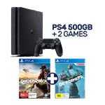 New-Look PlayStation 4 500GB Black Console + 2 Games