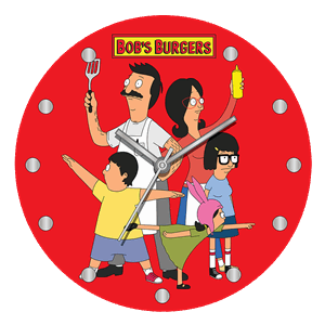 Bob's Burgers - Family Pose Red Wall Clock