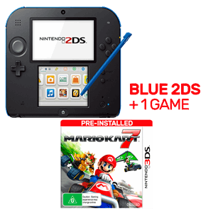 Nintendo 2DS Blue + Mario Kart 7