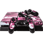 PlayStation 4 Console Decals - Pink Camouflage