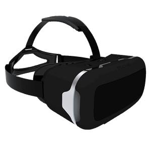 Stealth VR200 Headset: Black with Silver Trim