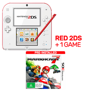 Nintendo 2DS Red + Mario Kart 7