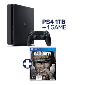 New-Look PlayStation 4 1TB Console + Call Of Duty: WWII