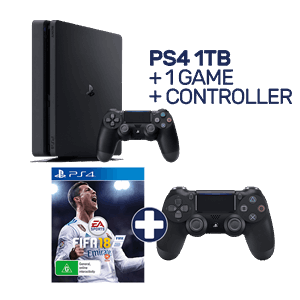 New-Look PlayStation 4 1TB Console + FIFA 18 + Extra Controller