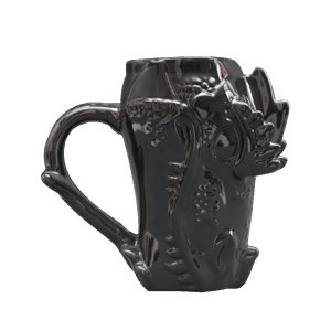 ThinkGeek - Black Dragon Head Moulded Mug
