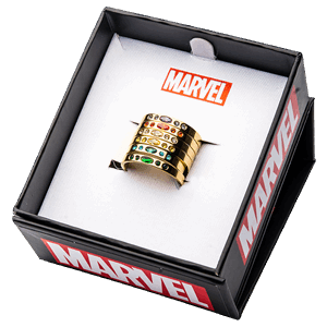 Marvel - Avengers: Infinity War - Infinity Glove Gems Ring Set - Size: 6