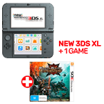 New Nintendo 3DS XL Black + 1 Game