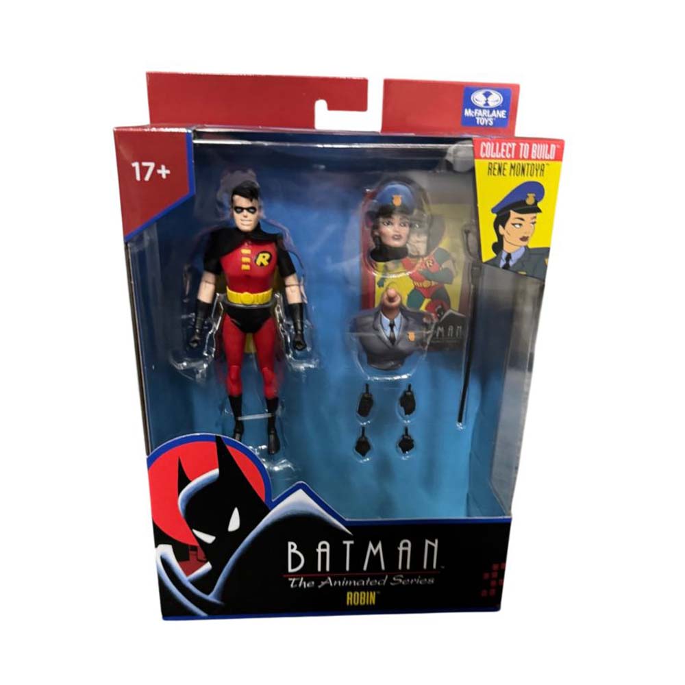 DC Multiverse - Batman: The Animated Series (1992) - Robin (Red & Black Suit) 6" Action Figure (Renee Montoya Build-A-Figure) - Packshot 2