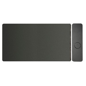 Laser Wireless Charging Desk Mat - Black