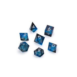 Tabletop - RPG 7-Set Dice - Glitter Blue