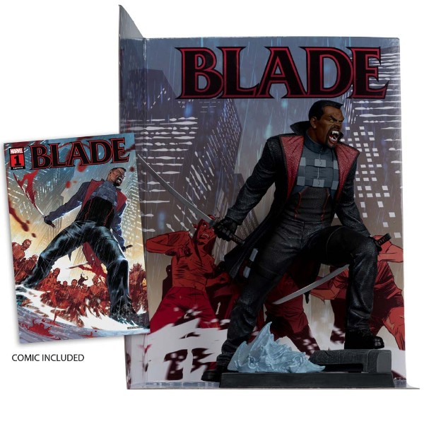Marvel - Blade (Blade #1) Red Platinum Edition 1/6 Scale Figure with Comic Book - Packshot 6