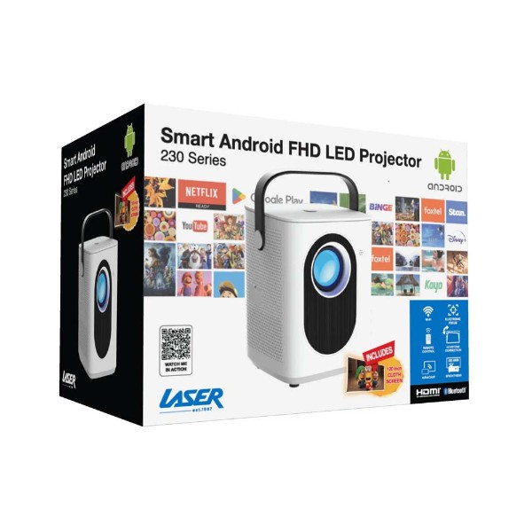 Laser - Smart Android Projector with 120in Screen - Packshot 6