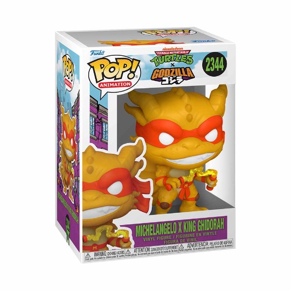 Teenage Mutant Ninja Turtles x Godzilla – Michelangelo x King Ghidorah Pop! Vinyl Figure - Packshot 2