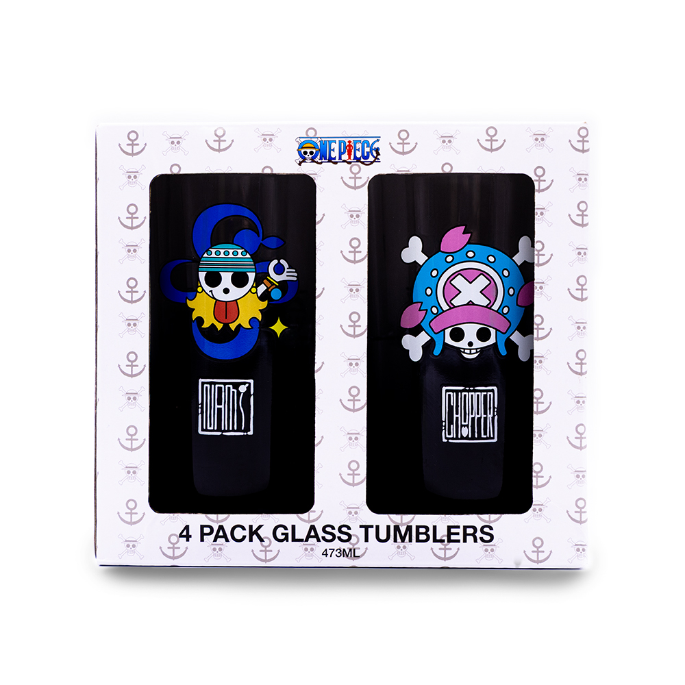 One Piece - Straw Hat Skulls Glass 4-Pack - Packshot 2