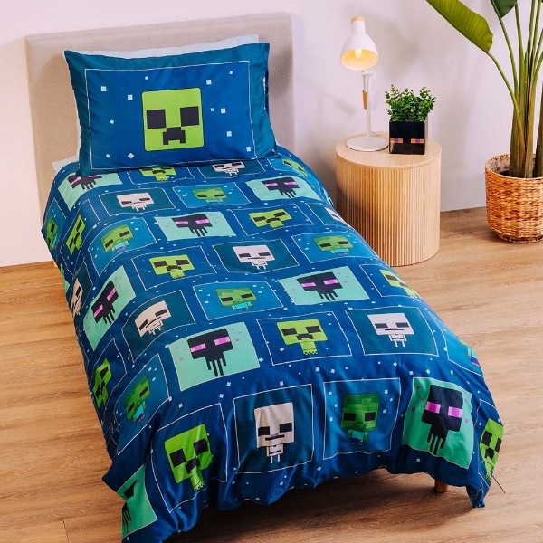 Minecraft - Creeper Nights Quilt Cover Set - Single - Packshot 1