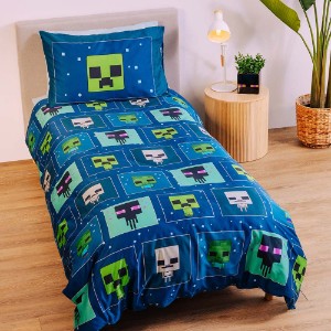 Minecraft - Creeper Nights Quilt Cover Set - Single