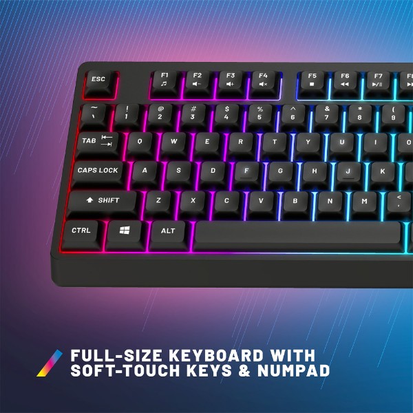 4Gamers - Lightup Gaming Keyboard - Black - Packshot 4