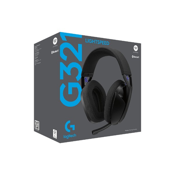 Logitech G G321 Lightspeed Wireless Gaming Headset - Black - Packshot 5