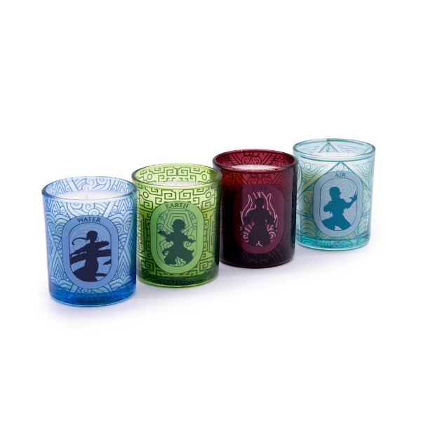 Avatar: The Last Airbender - Four Elements Glass Candle Set 4-Pack - Packshot 1