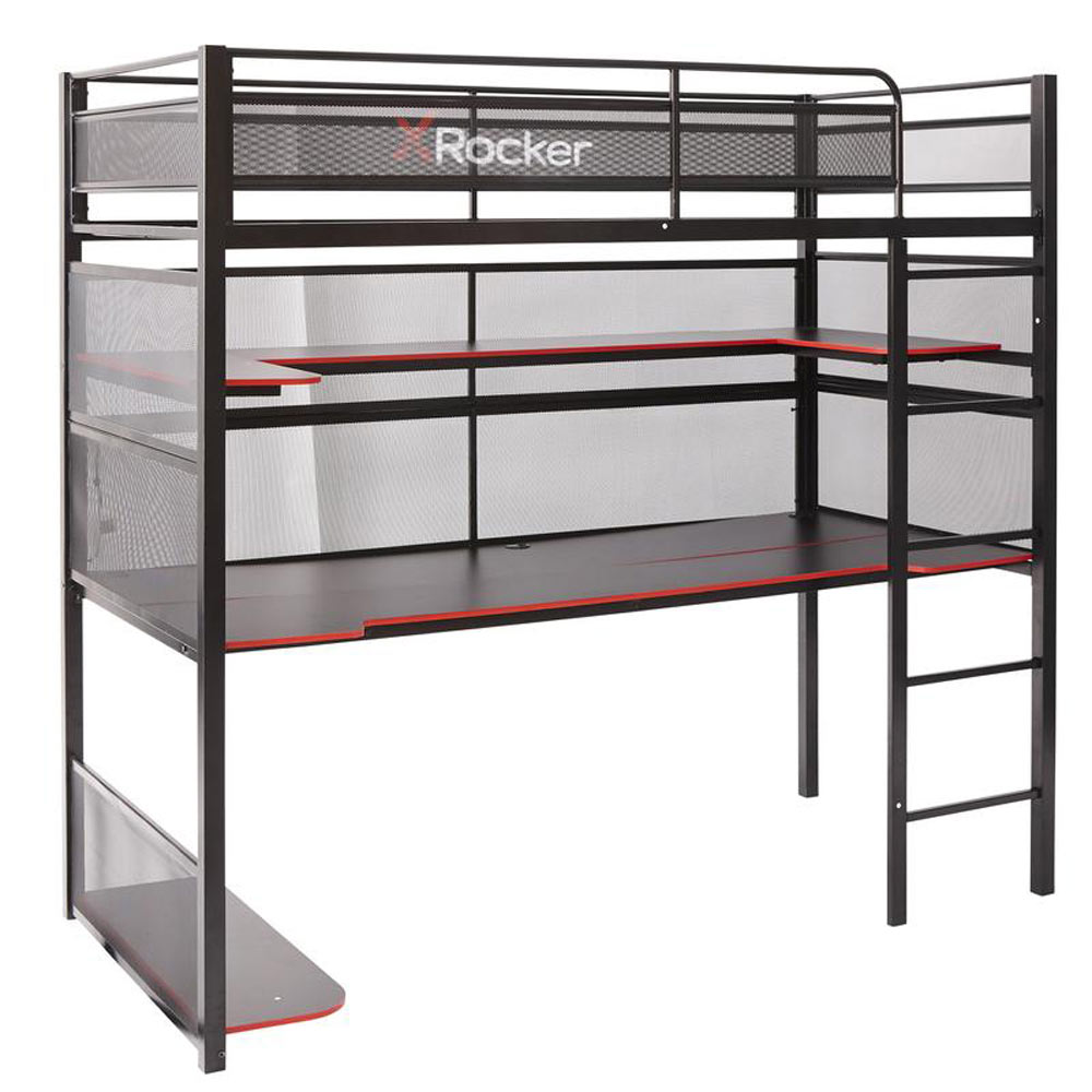 X Rocker Battlebunk Gaming High Sleeper Bed with Desk - PC - EB Games ...
