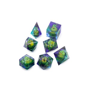 Tabletop - RPG 7-Set Dice - Green Eyeballs