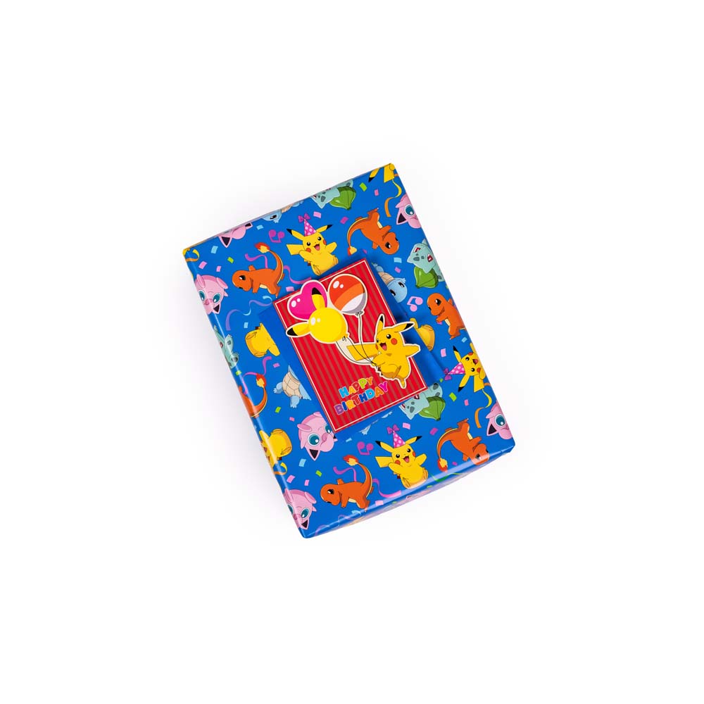 Pokemon - Pikachu Balloons Birthday Card - Packshot 3