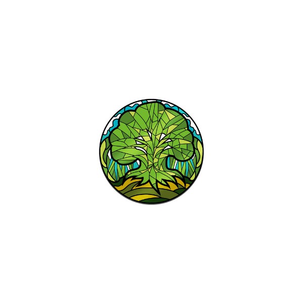 Magic: the Gathering - Pinfinity AR Limited Edition Stained Glass Forest Pin - Packshot 1