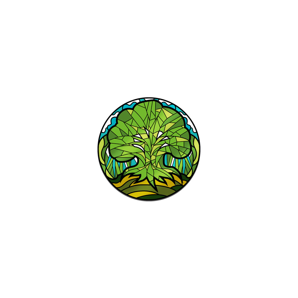 Magic: the Gathering - Pinfinity AR Limited Edition Stained Glass Forest Pin - Packshot 1