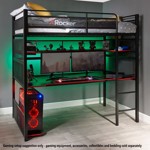 X Rocker Battlebunk Gaming High Sleeper Bed with Desk - Packshot 2
