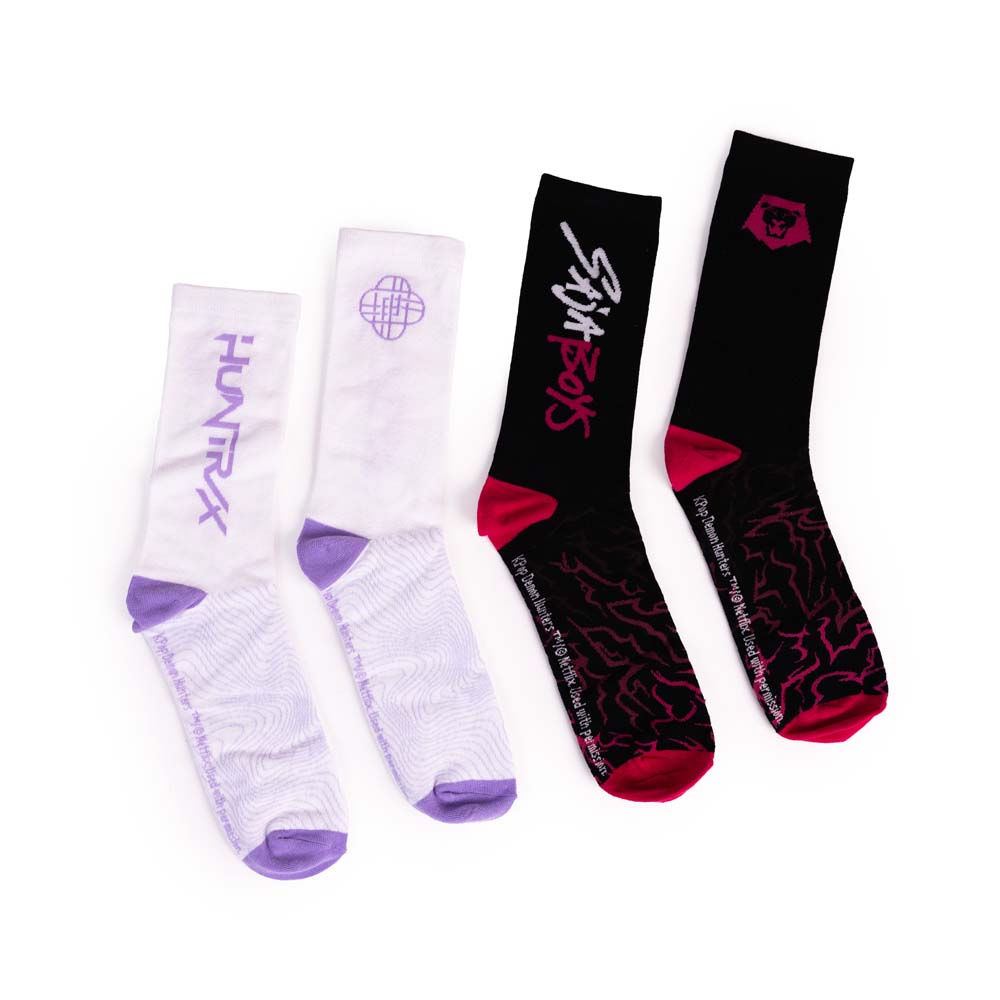 Netflix - KPop Demon Hunters - HUNTR/X and Saja Boys Twin Crew Sock Pack - Packshot 2