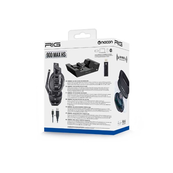 RIG - 900 Max Dual Wireless Gaming Headset + Charging Stand - Black - Packshot 6