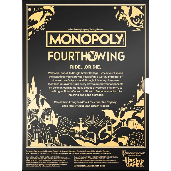 Monopoly - Fourth Wing Edition Board Game - Packshot 2