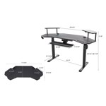 Eureka 72" Studio Electric Standing Desk With Keyboard Tray - Packshot 2