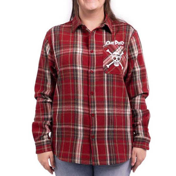 One Piece - Straw Hat Jolly Roger Flannel Long-Sleeve Shirt - Packshot 1