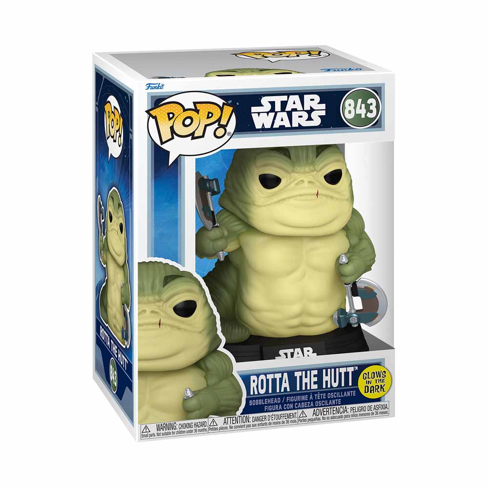 Star Wars – The Mandalorian & Grogu – Rotta the Hutt Glow-in-the-Dark Pop! Vinyl Figure - Packshot 2