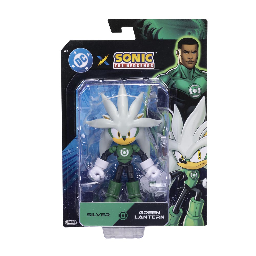 DC X Sonic the Hedgehog - Silver as Green Lantern Action Figure - Packshot 4