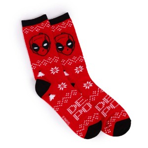Marvel - Deadpool - Festive Deadpool Crew Socks