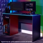X Rocker Carbon-Tek Desk with Wireless Charging and LED Lights - Black - Packshot 6