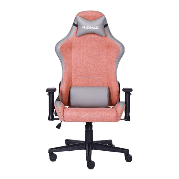 Playmax - Elite Gaming Chair - Fabric Pink and Light Grey - Packshot 1