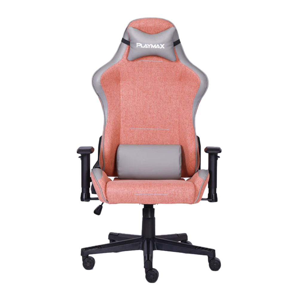 Playmax - Elite Gaming Chair - Fabric Pink and Light Grey - Packshot 1