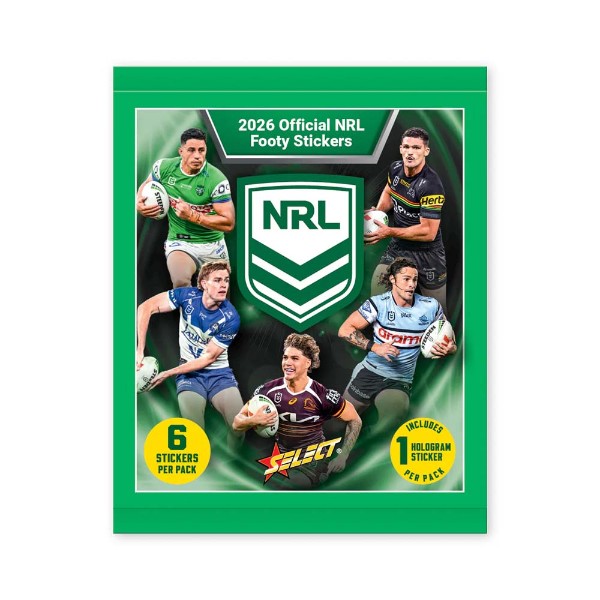 NRL - Select 2026 Footy Sticker Pack - Packshot 1