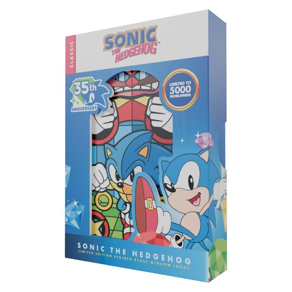 Sonic The Hedgehog - Stained Glass Window Style Ingot Limited Edition - Packshot 3