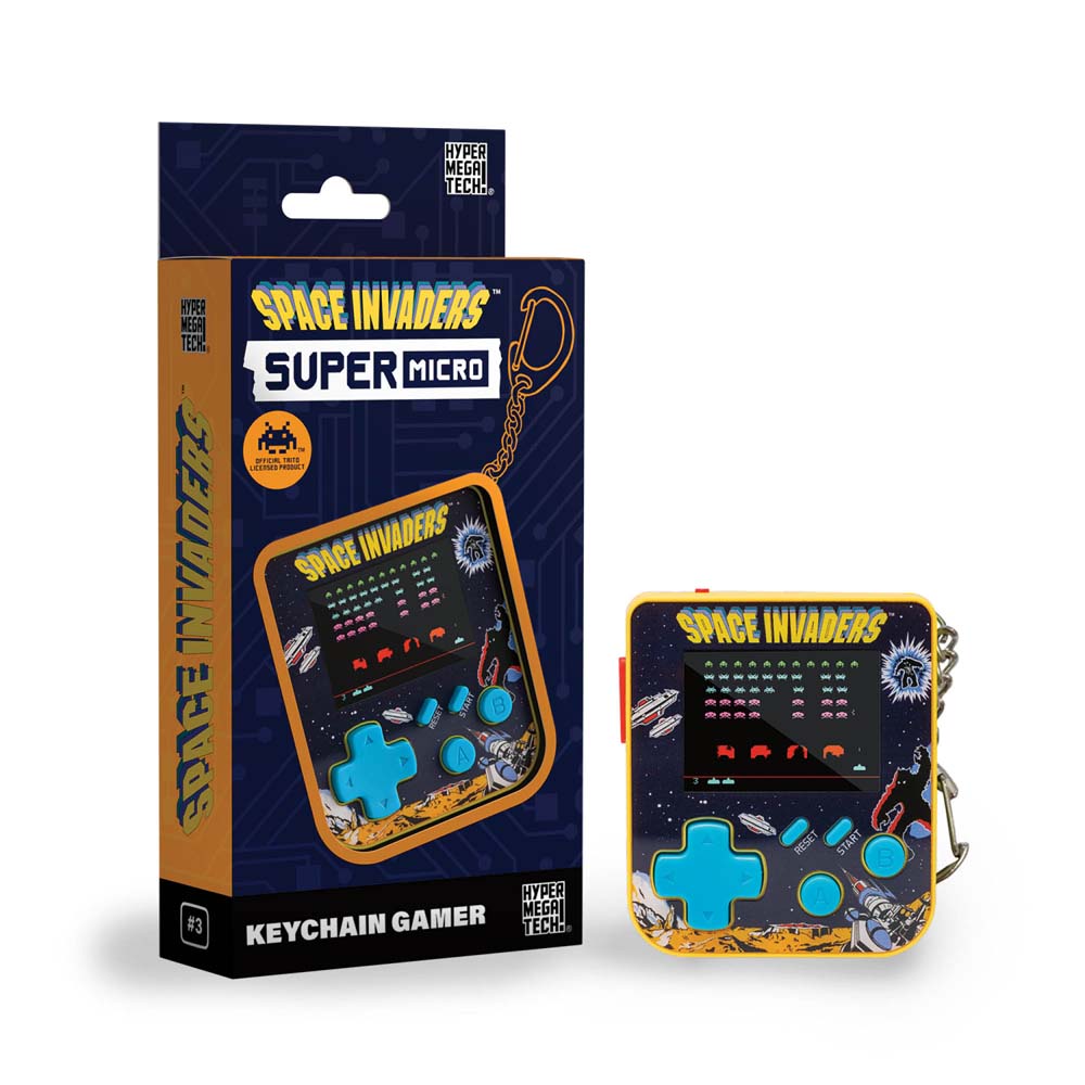 HyperMegaTech! Super Micro Keychain Gamer Console - Space Invaders Edition - Packshot 2